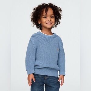Gap Baby NWT Blue Cable Knit Crewneck Sweater 18/24 month.